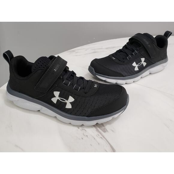 NEW Under Armour Boy's Little Kid Assert Running Shoes | 3022101-001‎ Black - Picture 1 of 6